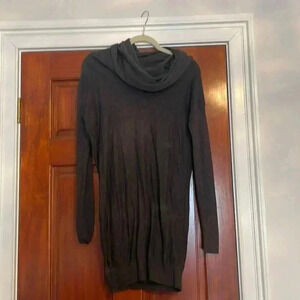 Gray long sleeve sweater mini dress
